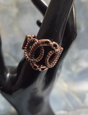 paparazzi Rose Copper Snake Trio Coil Ring